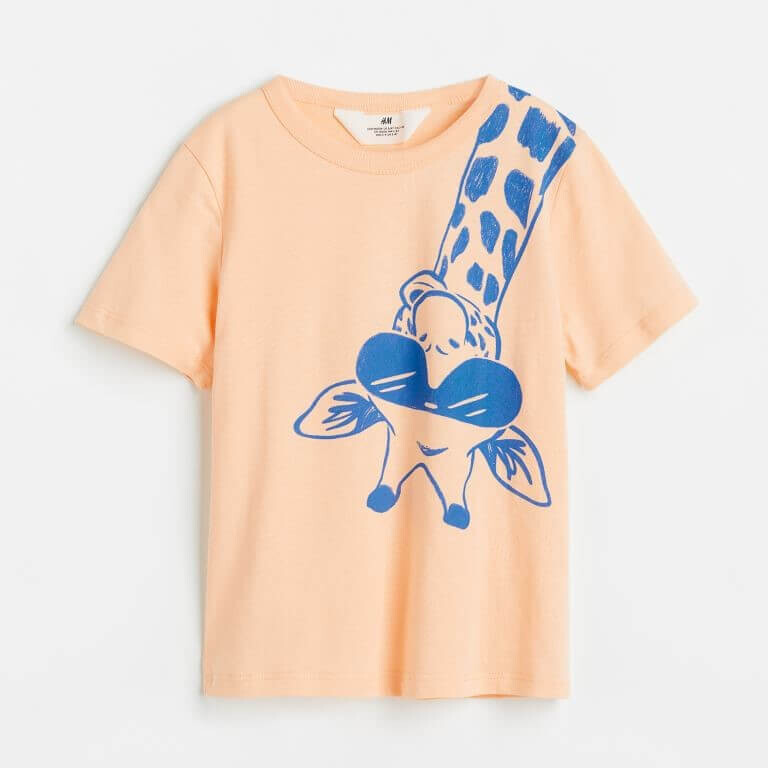 

Футболка с принтом H&M Giraffe, светло-оранжевый