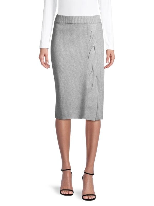 

Юбка в Рубчик Milly с узором косы, heaTher grey