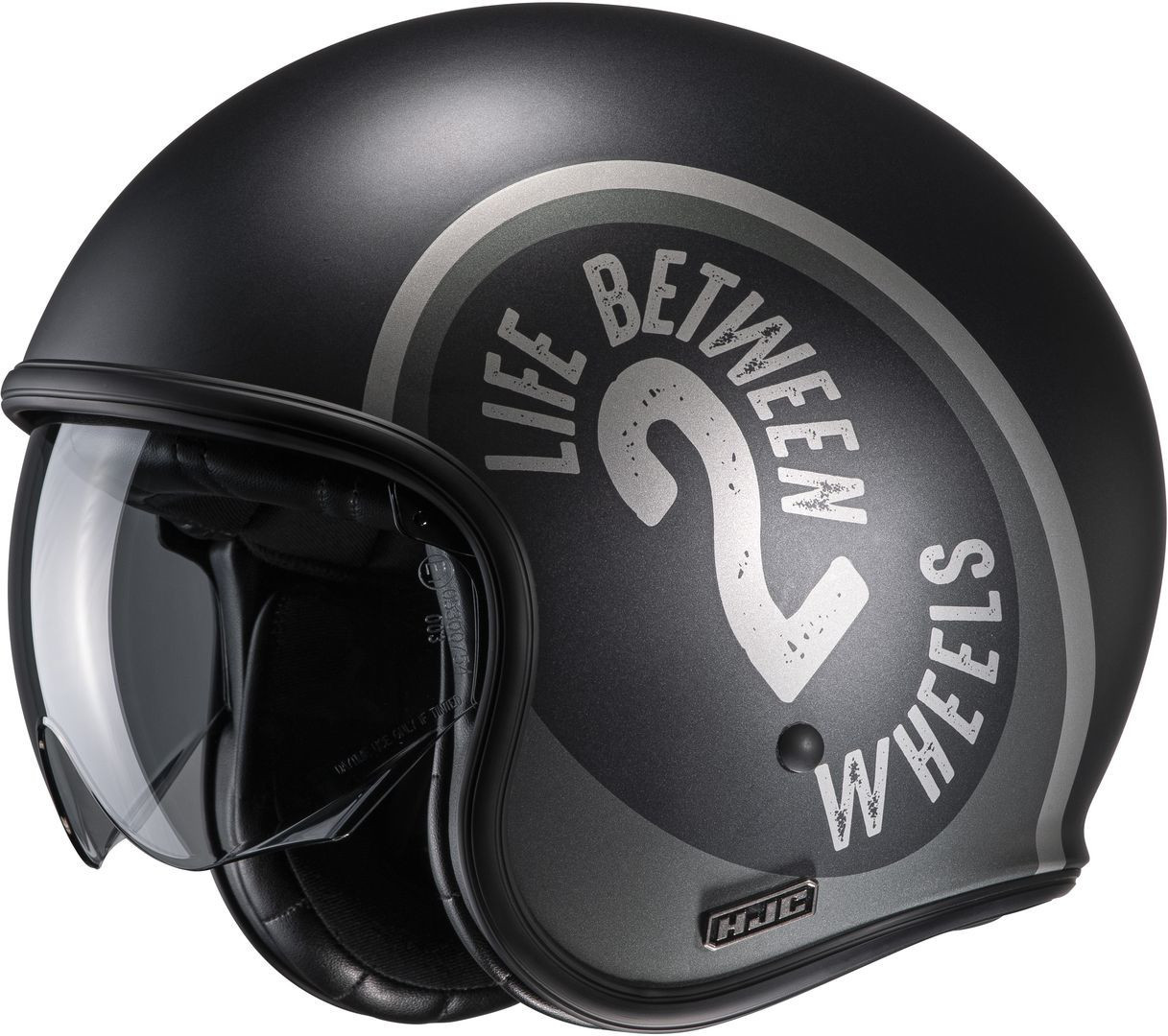 Шлем HJC V30 Harvey реактивный, черный/серый шлем momo minimomo реактивный черный желтый серый