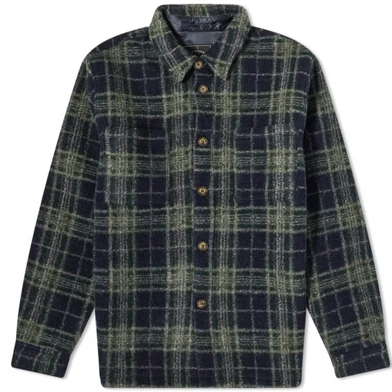 Рубашка Portuguese Flannel Pic, темно-синий/зеленый рубашка moncler tenibres padded overshirt черный