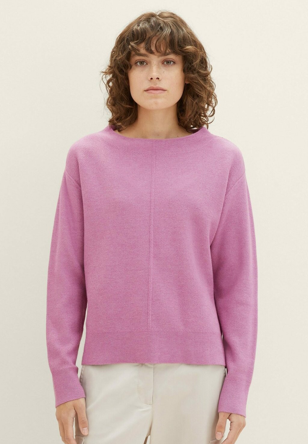 

Свитер Mit Struktur TOM TAILOR, цвет mauvy plum melange