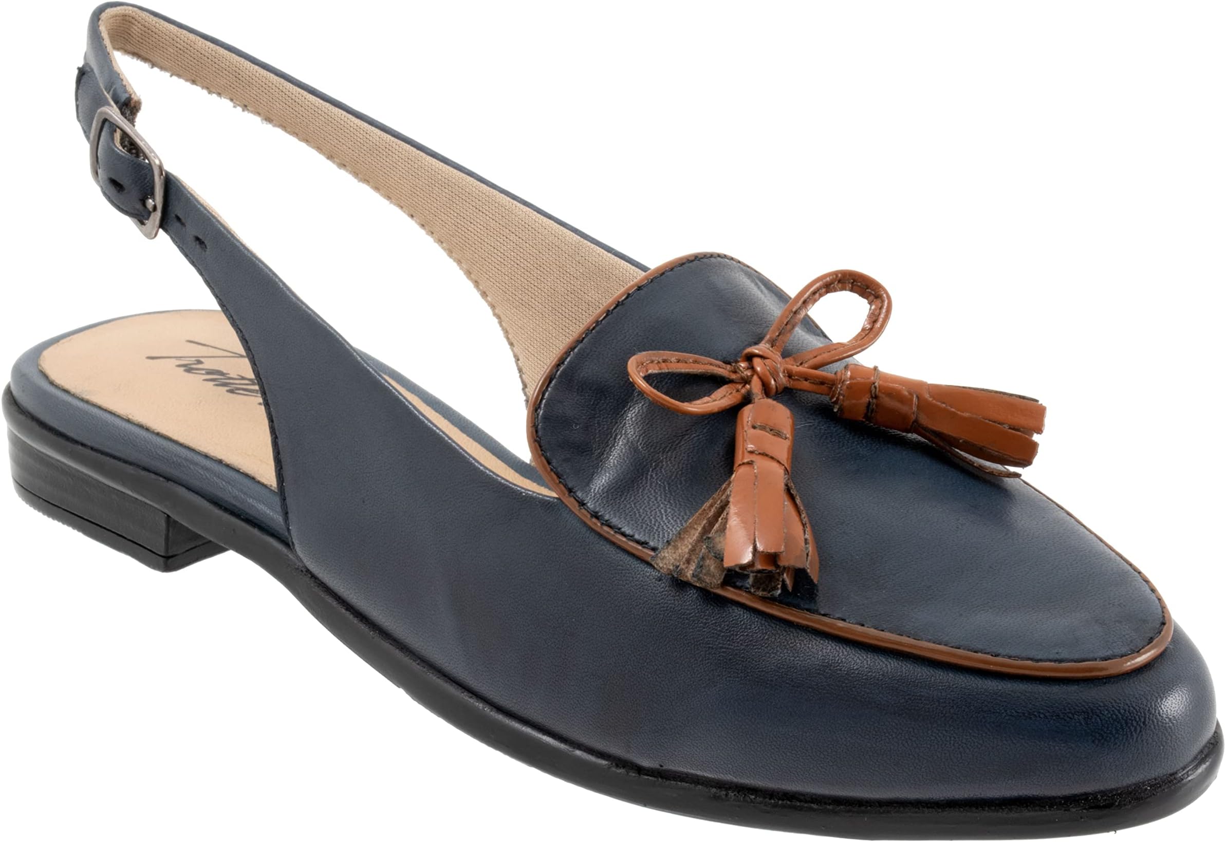 

Лоферы Trotters Lillie, цвет Navy/Tan