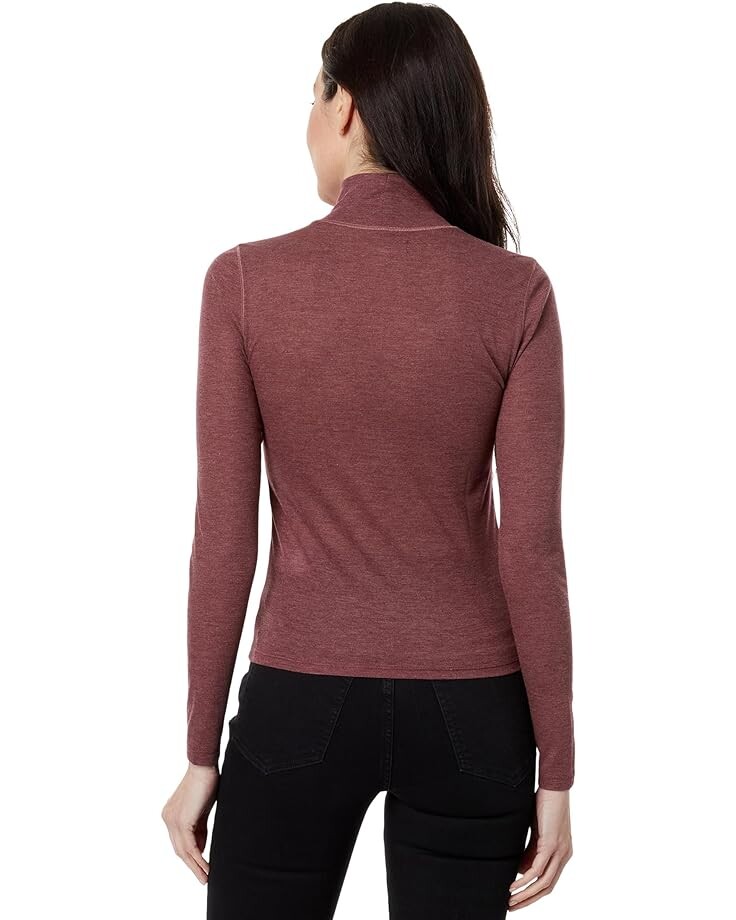 

Футболка Madewell Semi-Sheer Mockneck Tee, цвет Heather Merlot