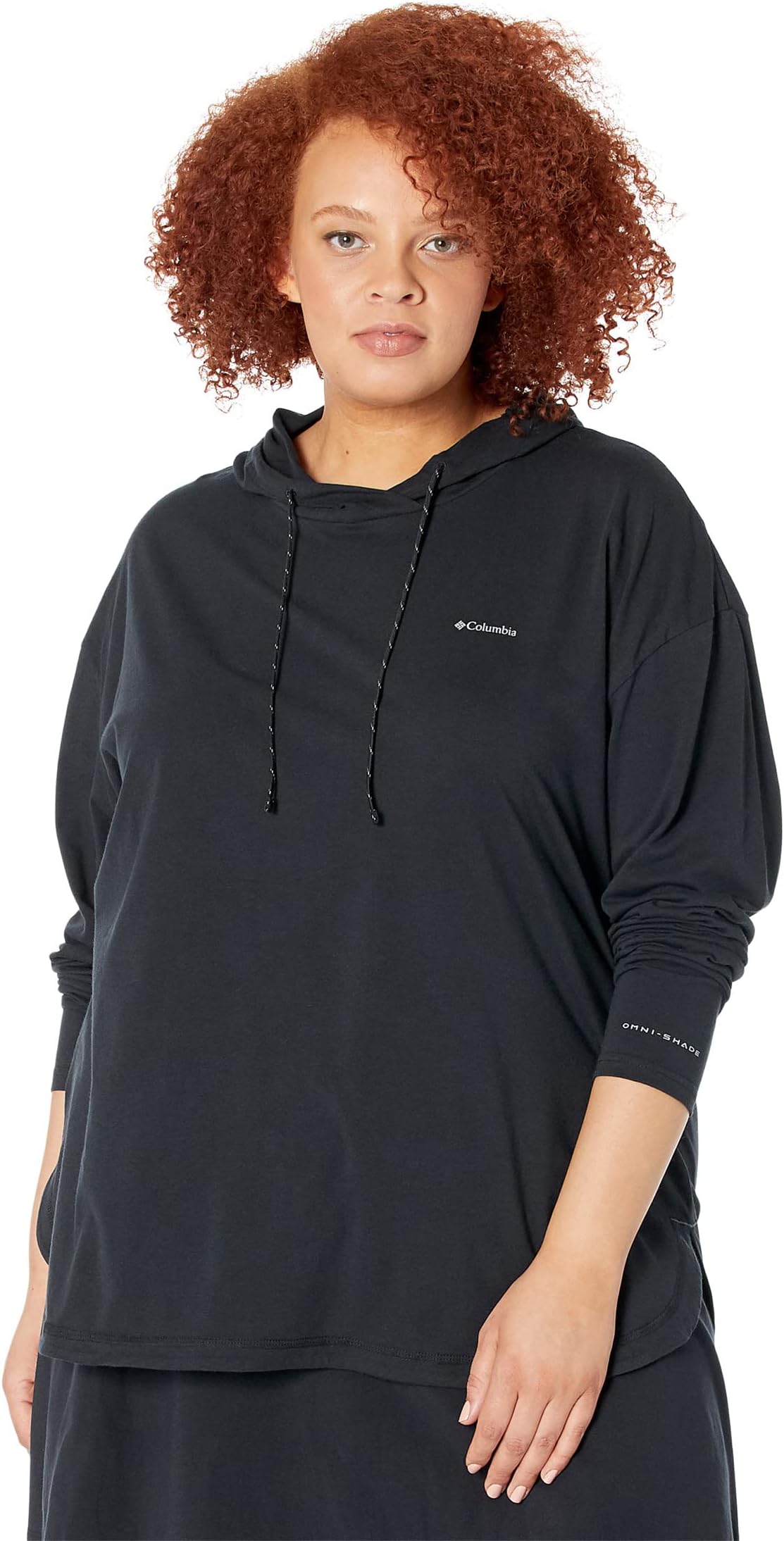 Пуловер с капюшоном Sun Trek больших размеров Columbia, черный