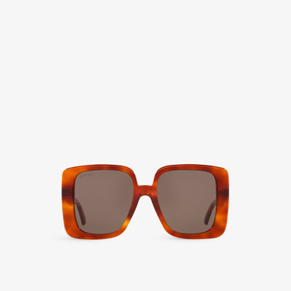 

Gc002074 gg1314s солнцезащитные очки из полиамида в квадратной оправе Gucci, коричневый