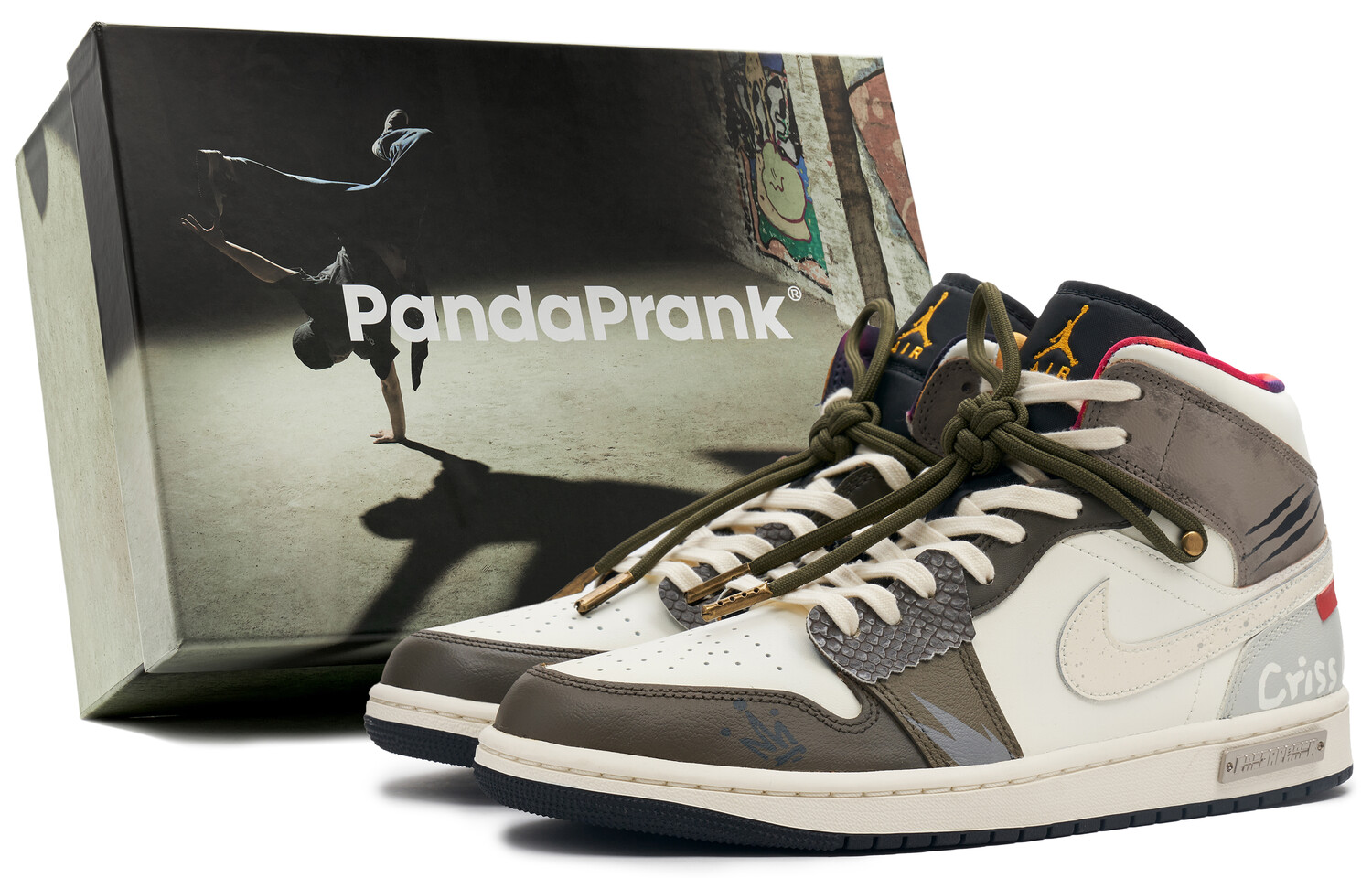 

Кроссовки Air JORDAN 1 Vintage Basketball Shoes Men High-Top Brown White/Gray