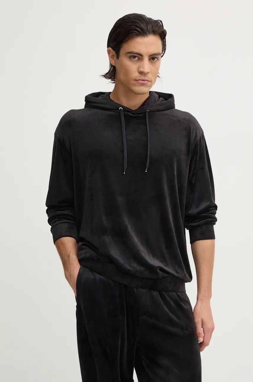 

Бархатный свитшот Armani Exchange, черный