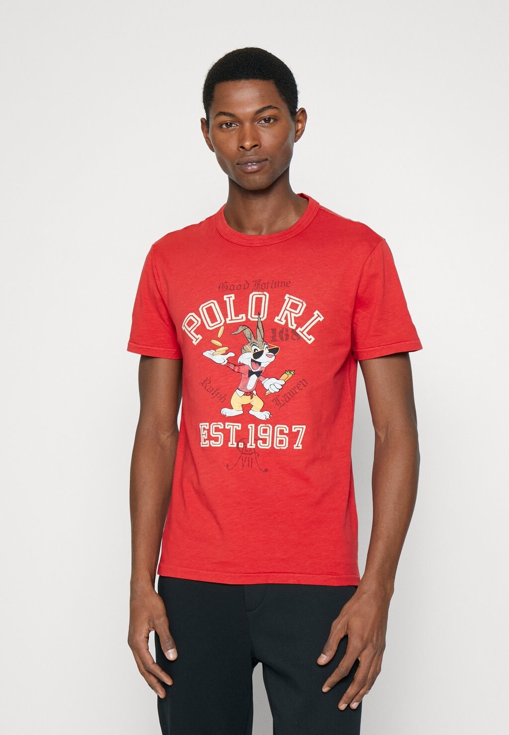 

Футболка с принтом Polo Ralph Lauren, красный