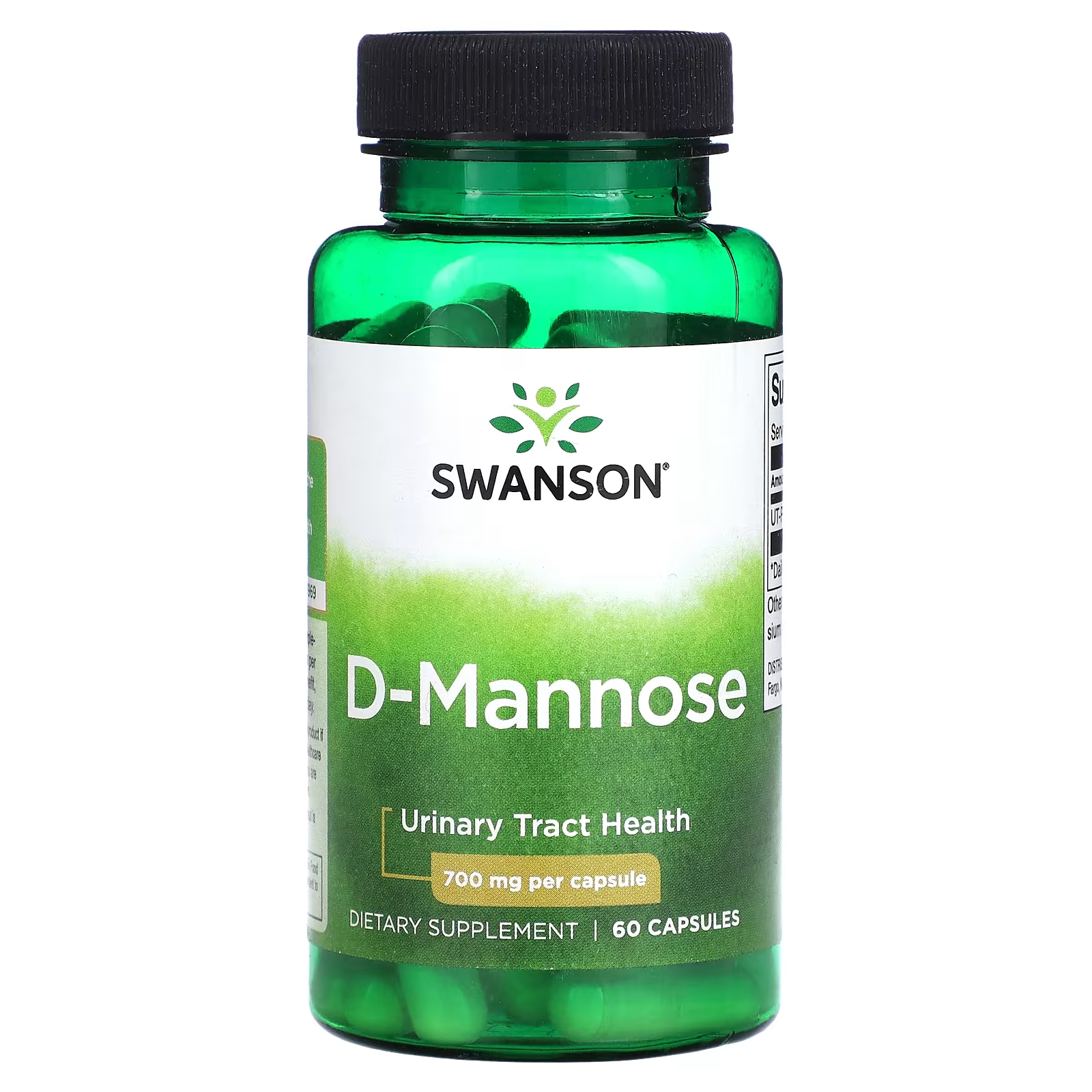 Swanson D-манноза 700 мг 60 капсул swanson хирозитол d хиро инозитол 85 мг 60 капсул