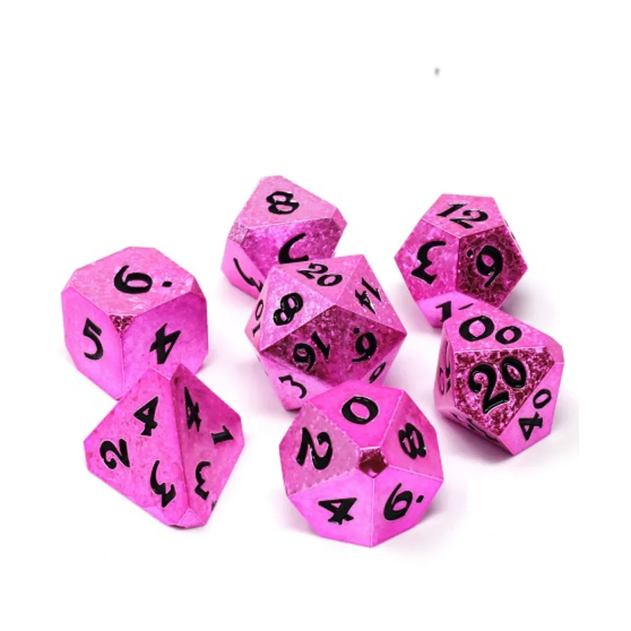 

Поли-набор - Ярость розового огня (7), Polymer Poly Sets (Die Hard Dice)