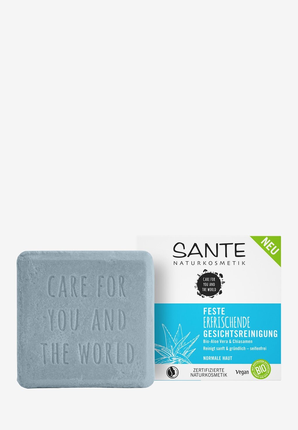

Пилинг для лица REFRESHING SOLID FACIAL WASH ORGANIC ALOE VERA & CHIA SEEDS Sante