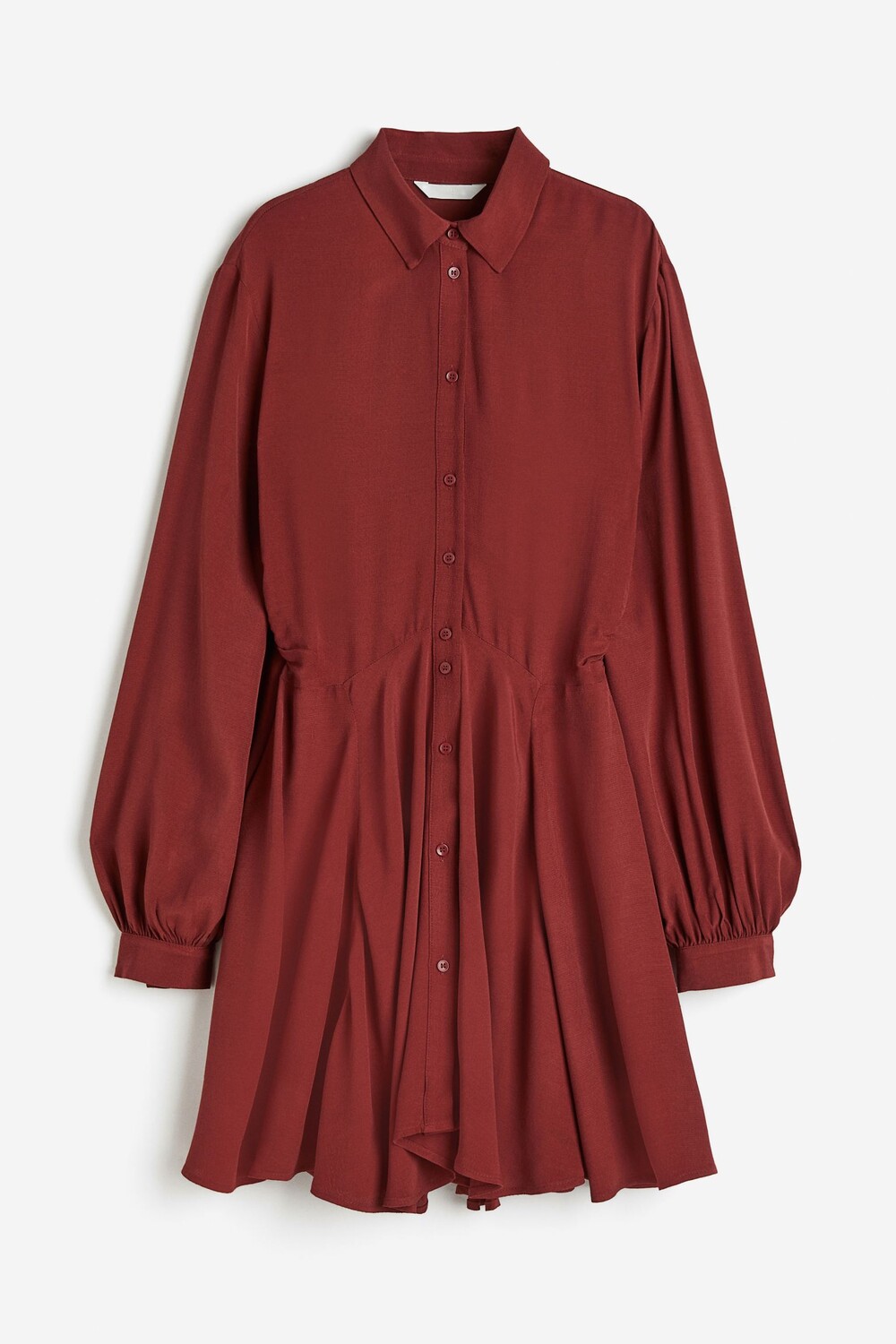

Платье H&M Crêped Shirt, темно-красный