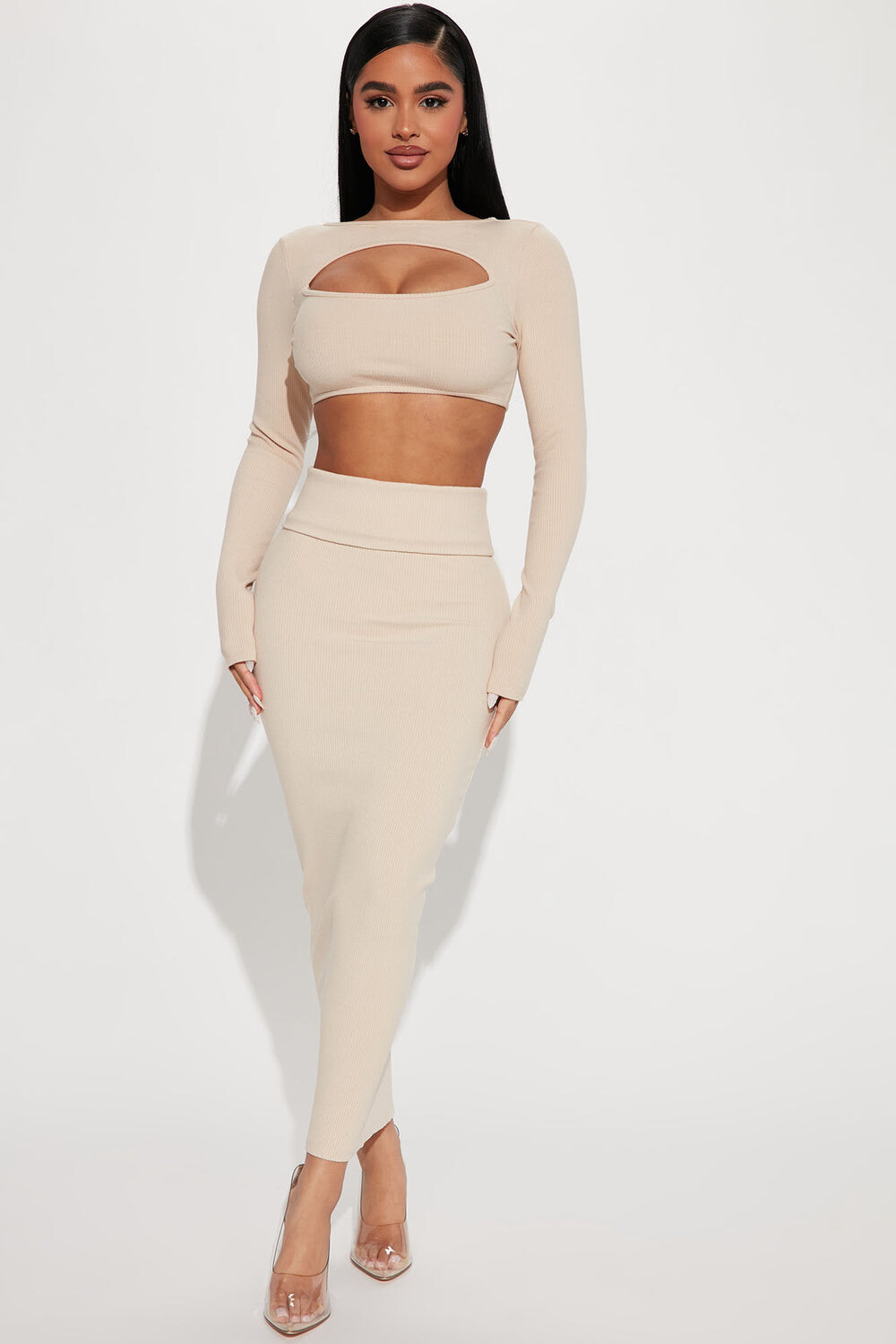 

Юбка Fashion Nova ZDSK233, кремовый