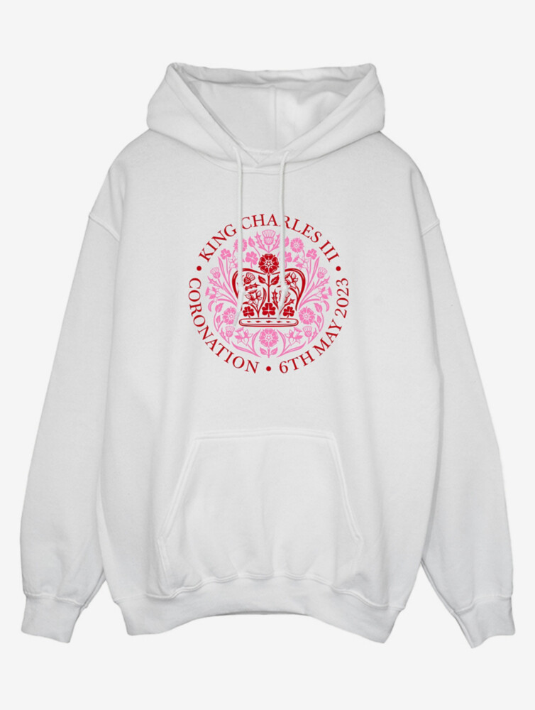

NW2 The Coronation Emblem Розовая белая толстовка для взрослых George., белый