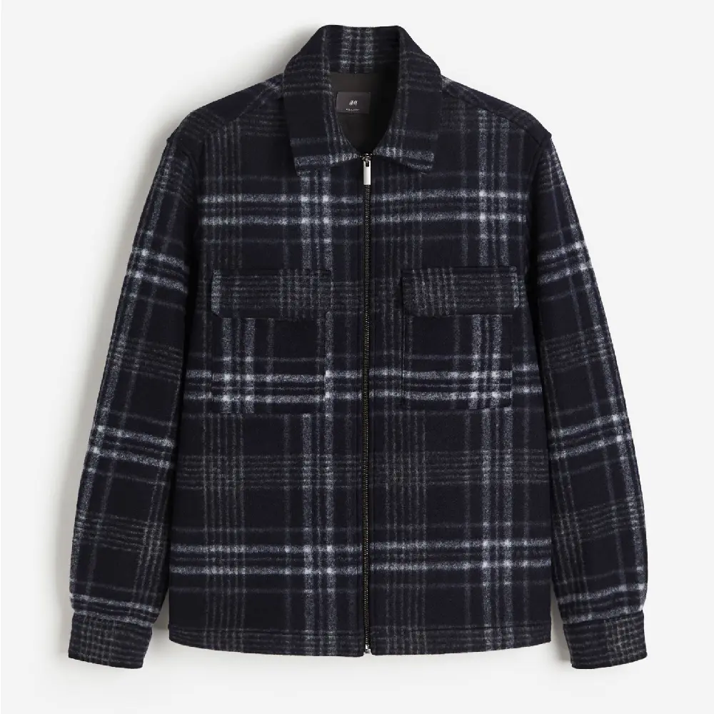 

Куртка-рубашка H&M Regular Fit Felted, темно-синий