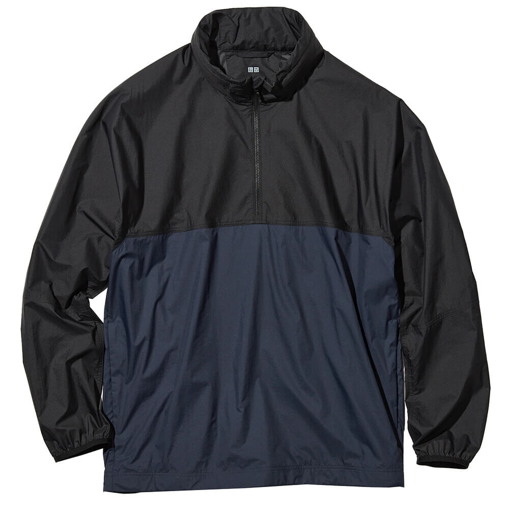 Куртка Uniqlo Pocketable UV Protection Anorak, черный/синий