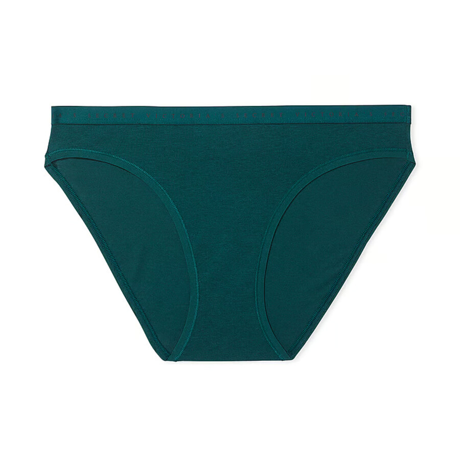

Трусики Victoria's Secret Stretch Cotton Bikini Classic, черно-зеленый
