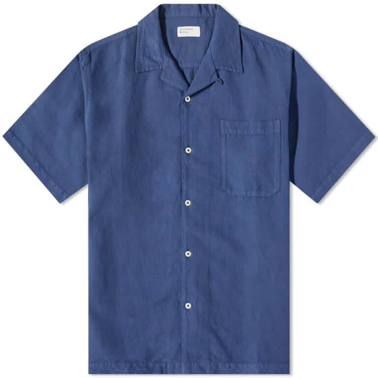 

Рубашка Universal Works Hemp Cotton, темно-синий