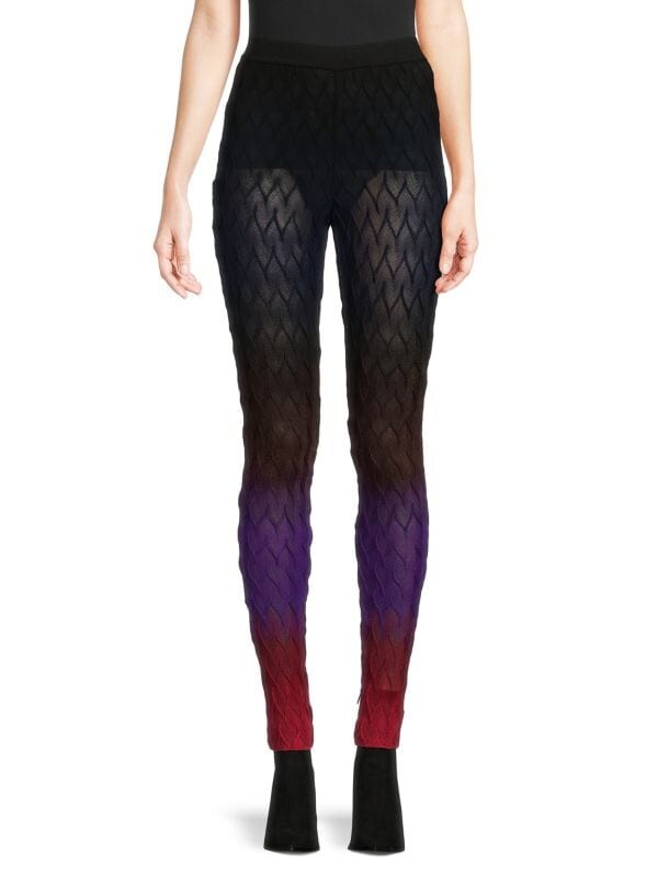 

Полупрозрачные полушерстяные леггинсы с высокой посадкой Missoni Black