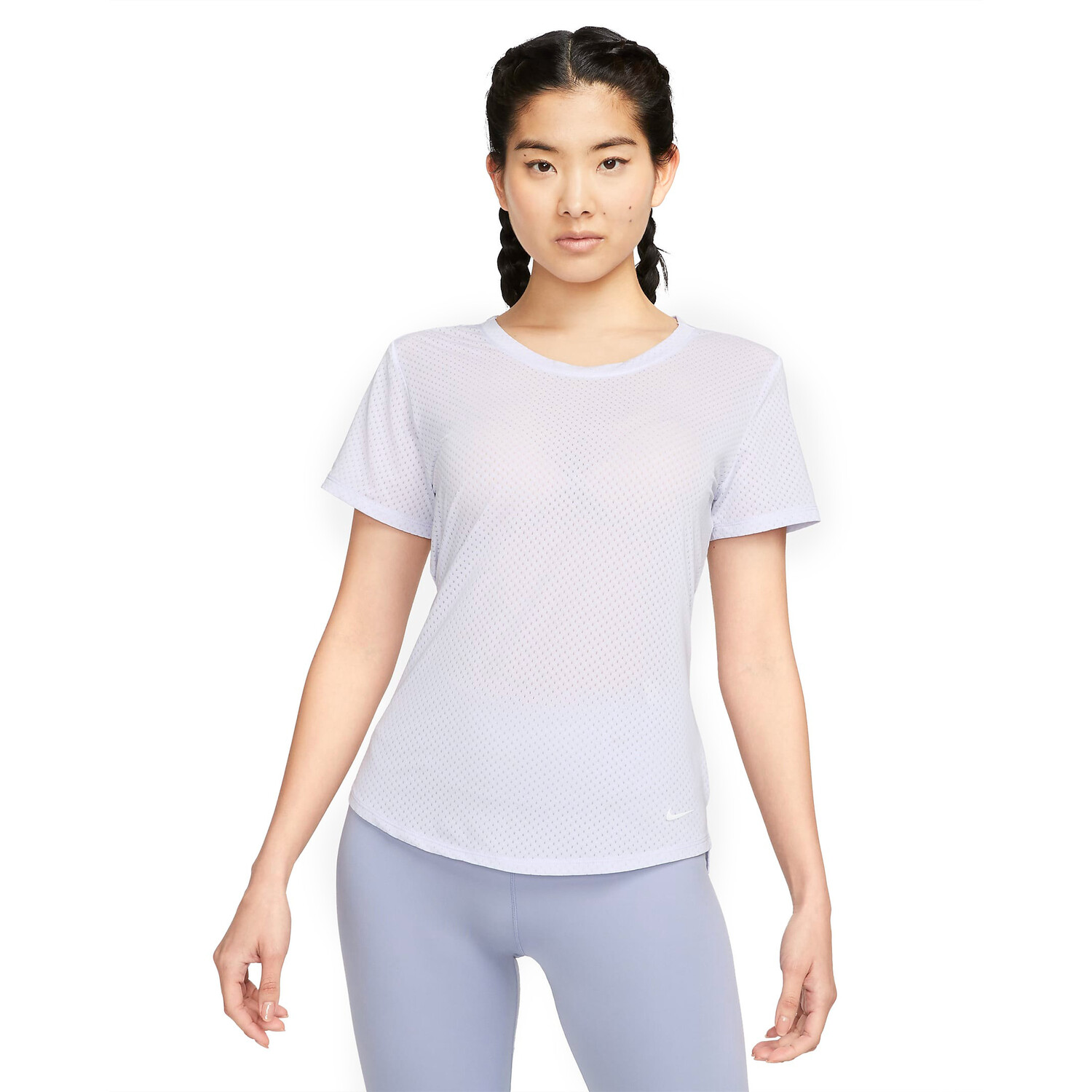 

Футболка Nike Dri-Fit One Breathe Short-Sleeve, бледно-фиолетовый/белый