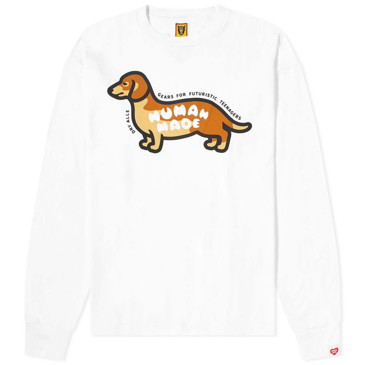

Лонгслив Human Made Sausage Dog, белый