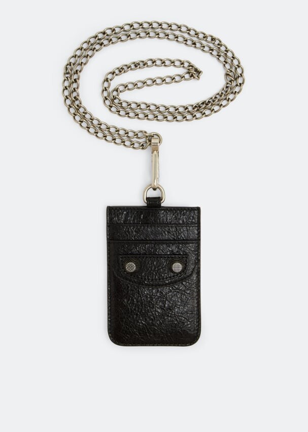 

Картхолдер BALENCIAGA Le Cagole chain card holder, черный