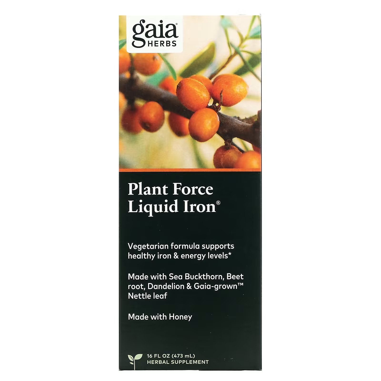 Травяная Добавка Gaia Herbs Plant Force Liquid Iron