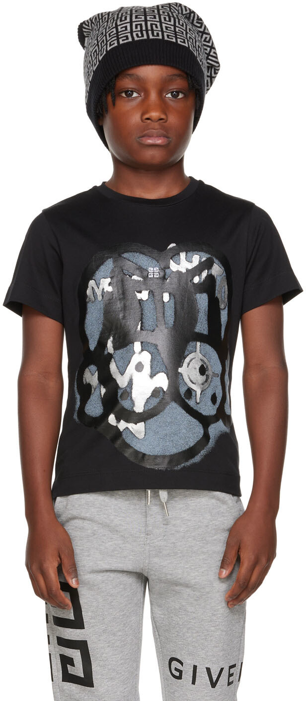 

Детская черная футболка Chito Edition Givenchy