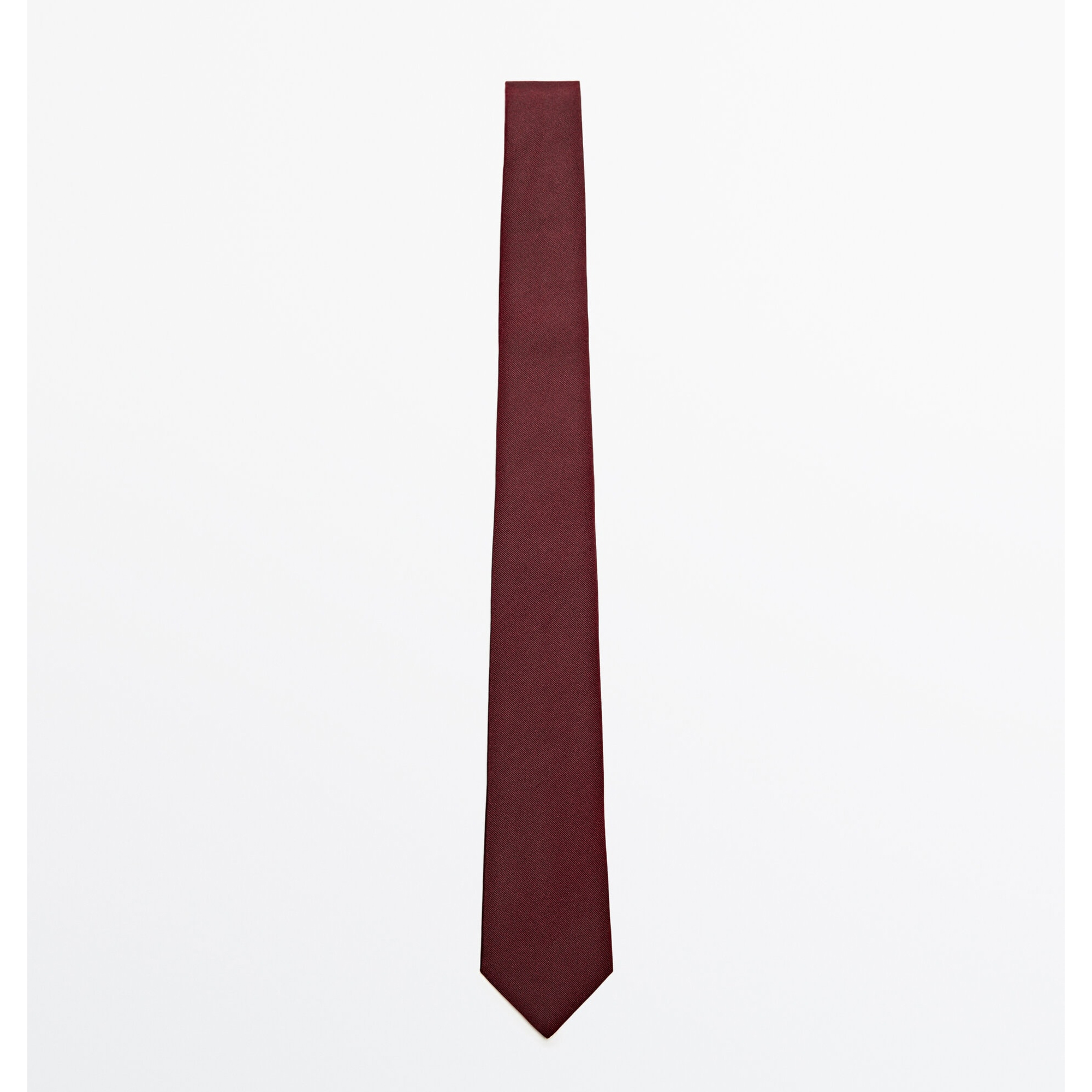 цена Галстук Massimo Dutti Cotton And Silk Twill, темно-бордовый