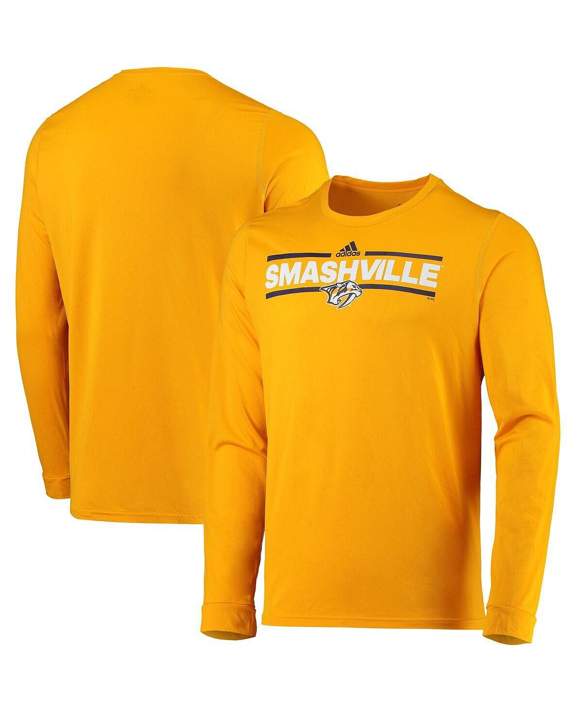 

Золотая мужская футболка nashville predators dassler aeroready creator с длинным рукавом adidas
