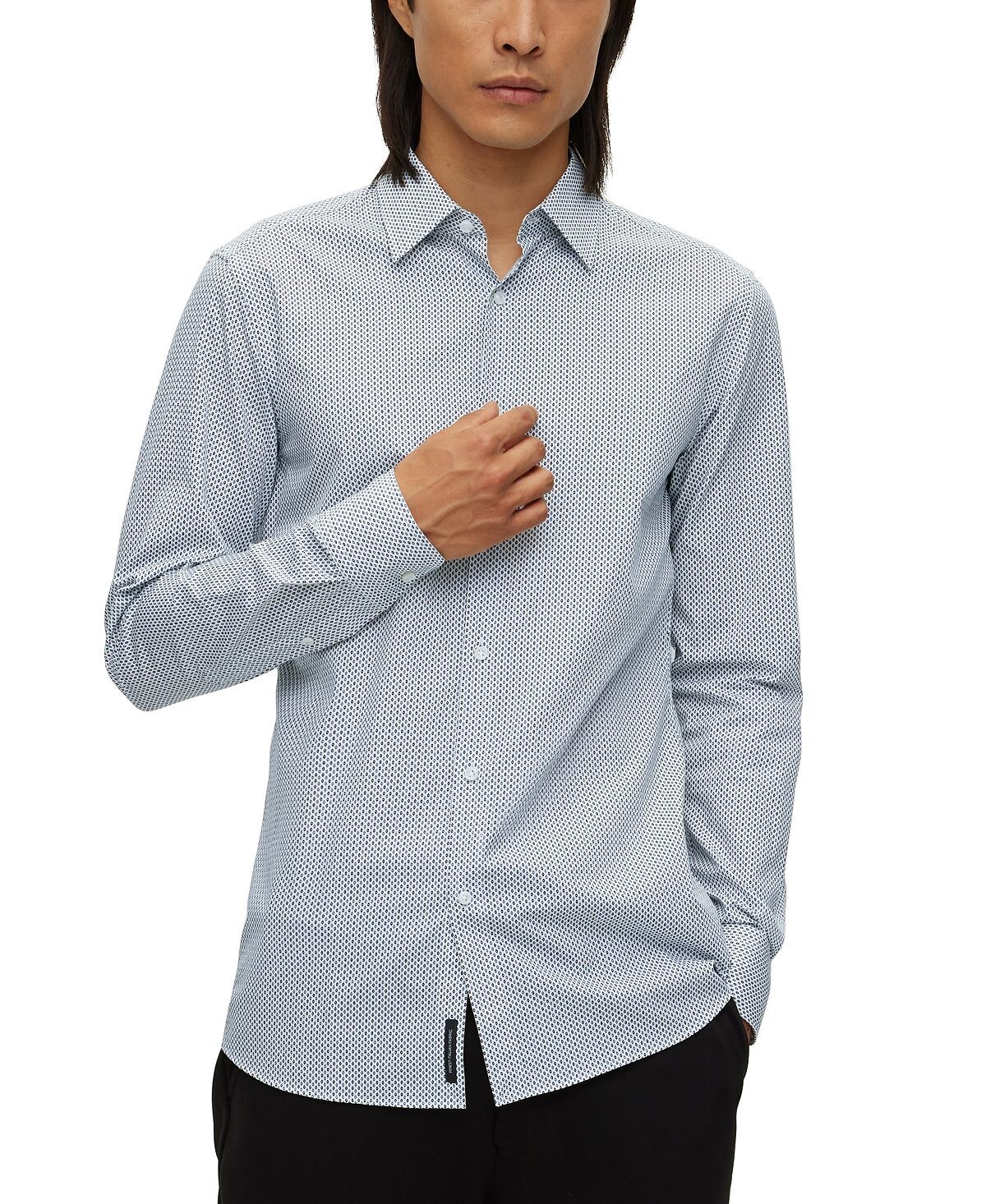 

Мужская классическая рубашка boss slim fit Hugo Boss, белый