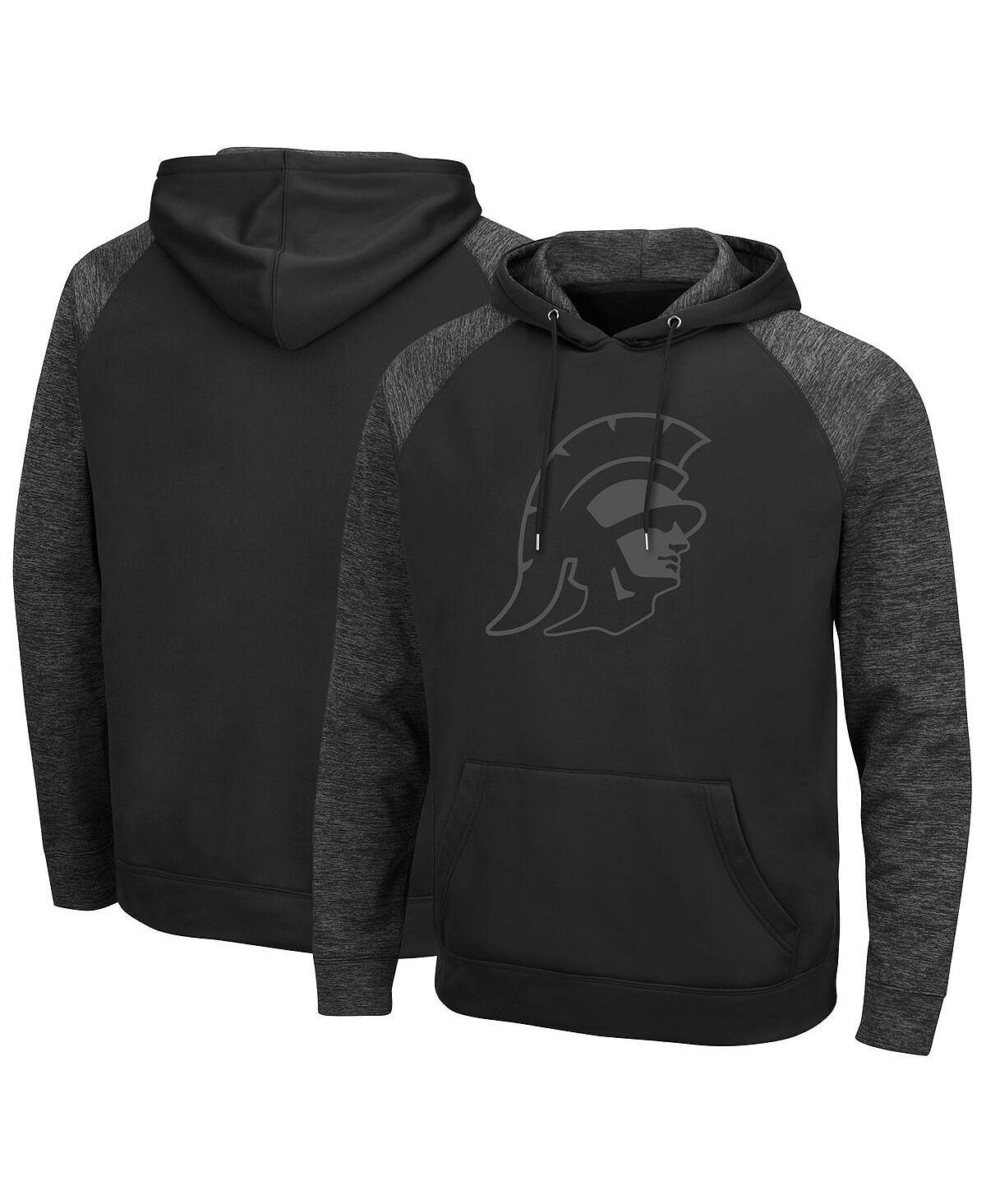 цена Мужская худи usc trojans blackout 3.0 tonal pullover hoodie Colosseum, черный