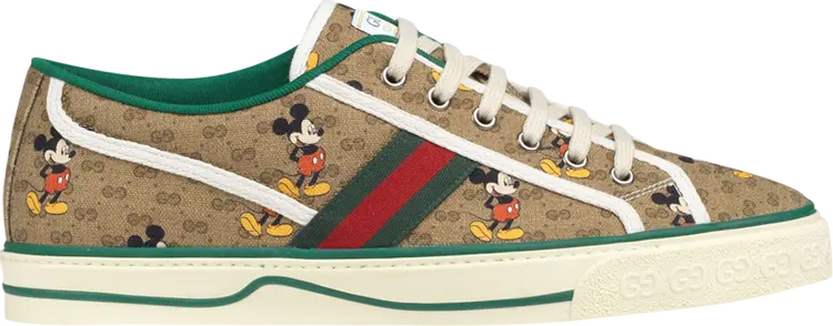 

Кроссовки Disney x Gucci Tennis 1977 Mickey Mouse, коричневый