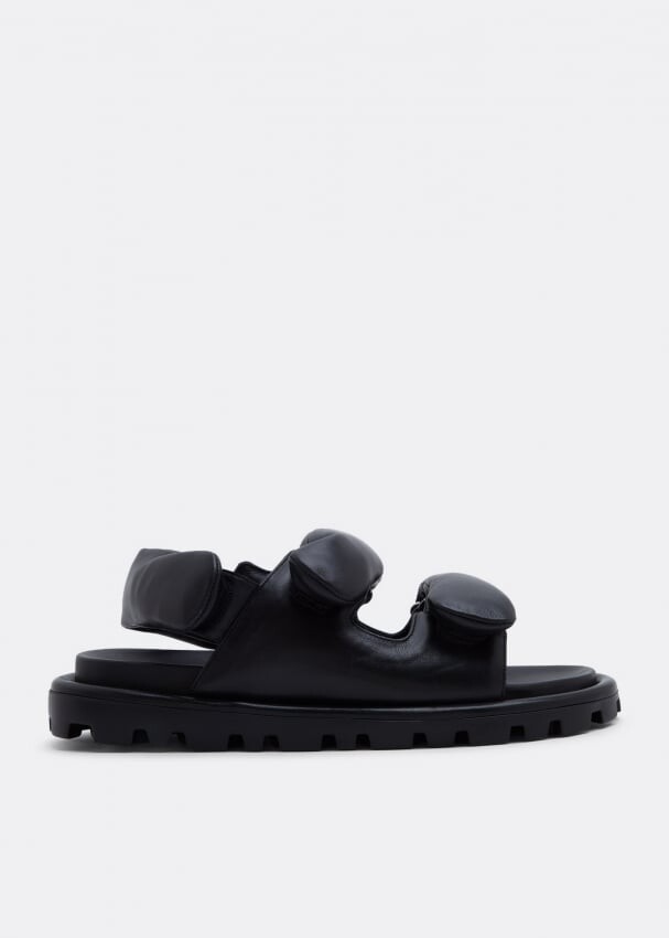 

Сандалии MIU MIU Padded leather sandals , черный