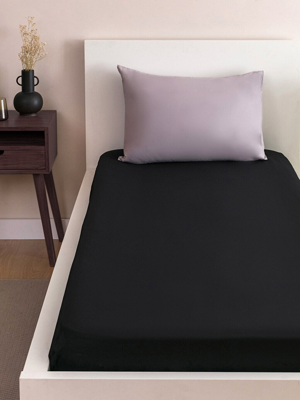 

Обычная хлопковая эластичная односпальная простыня 100x200x30 см LCW Home