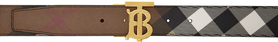 

Двусторонний коричневый ремень в клетку Burberry