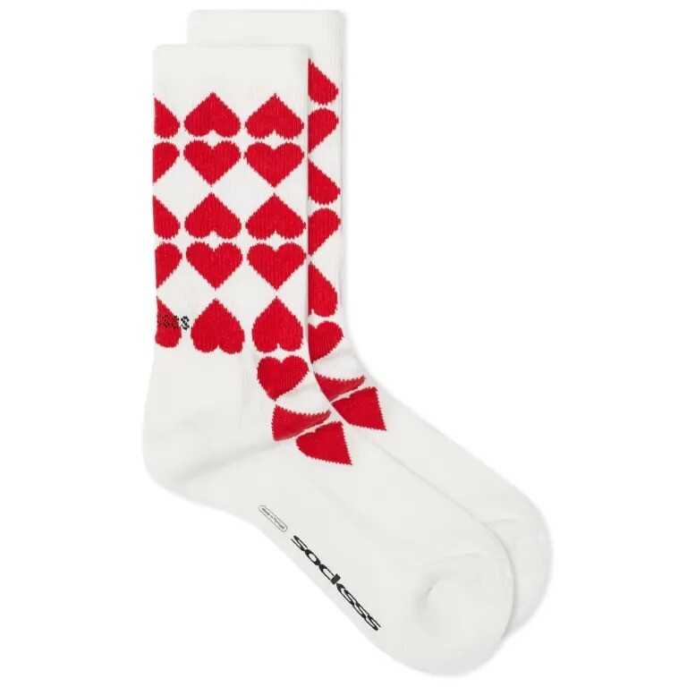 

Носки Socksss Hearts, белый, красный