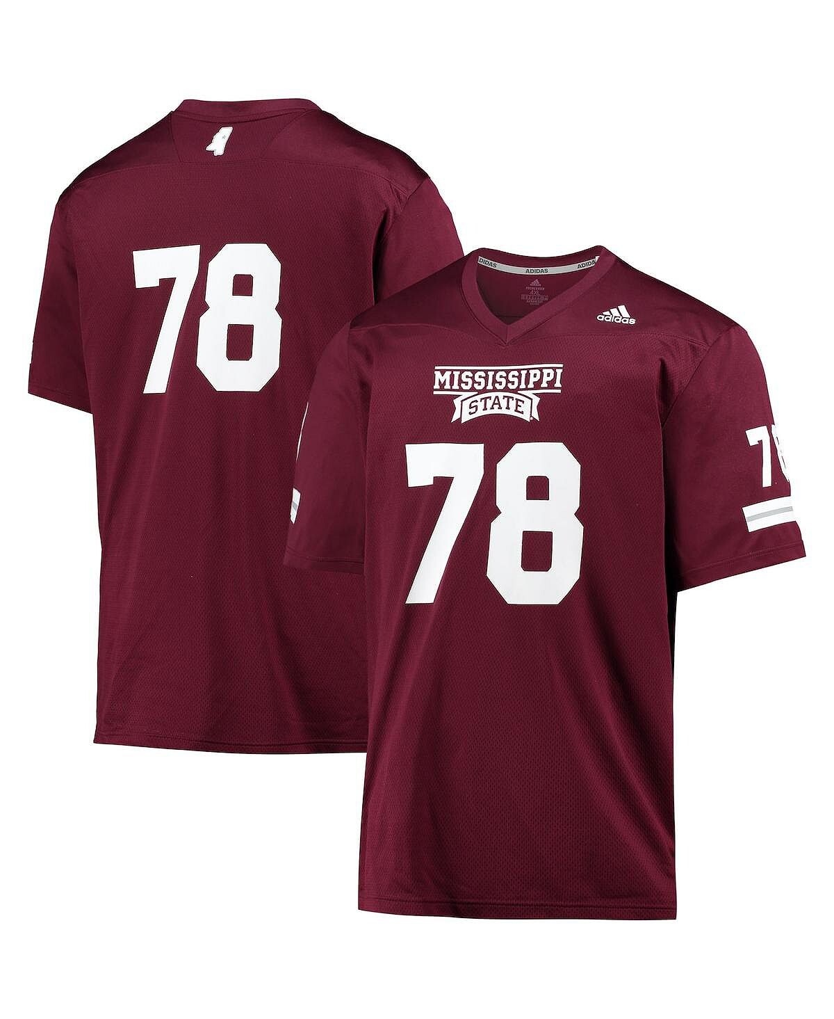 

Мужская футбольная майка #78 maroon mississippi state bulldogs team premier adidas