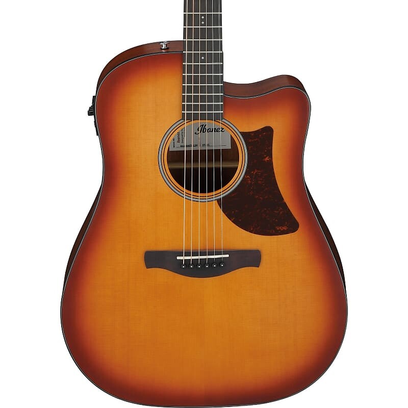 

Акустическая электрогитара Ibanez AAD50CE в светло-коричневом цвете Sunburst Low Gloss AAD50CELBS