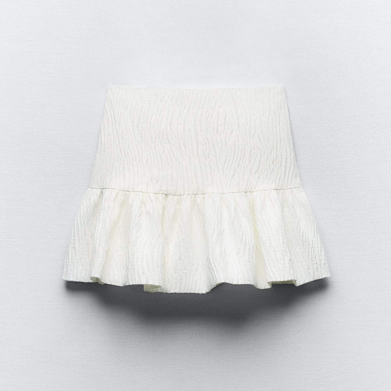 

Юбка-шорты Zara Shimmery-Effect Fabric Puff, белый