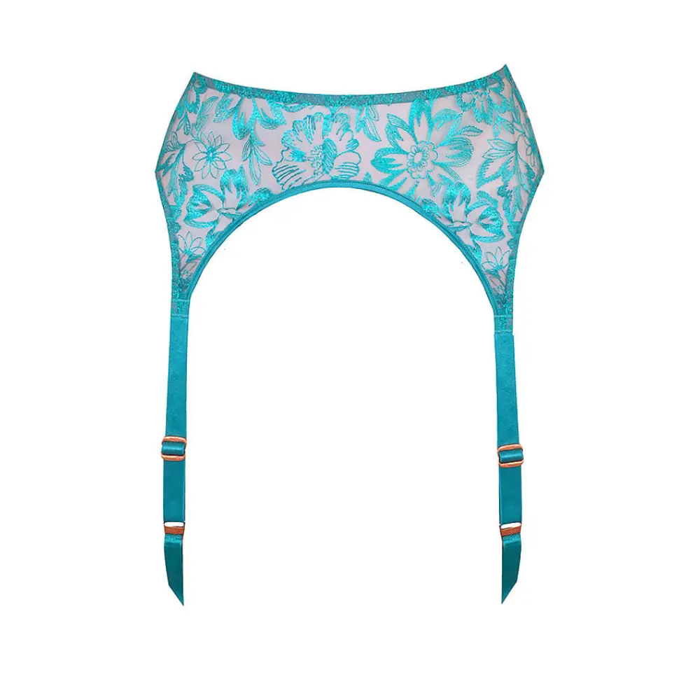 

Myla Columbia Road Suspender Belt, Sheer/Floral