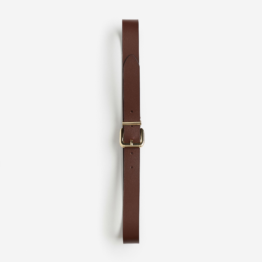 Ремень H&M Leather, коричневый