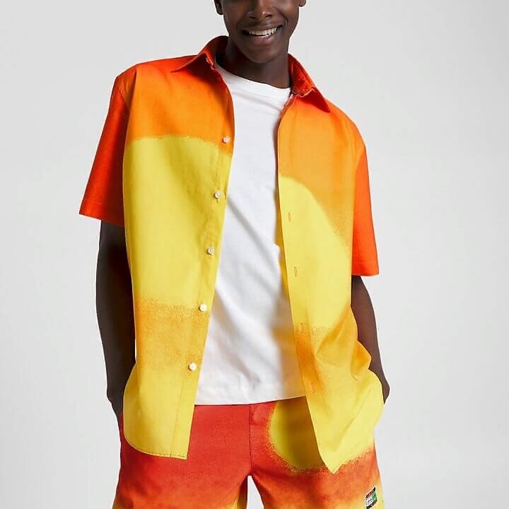

Рубашка оверсайз Tommy Hilfiger TH X Andy Warhol Sunset, желтый/оранжевый