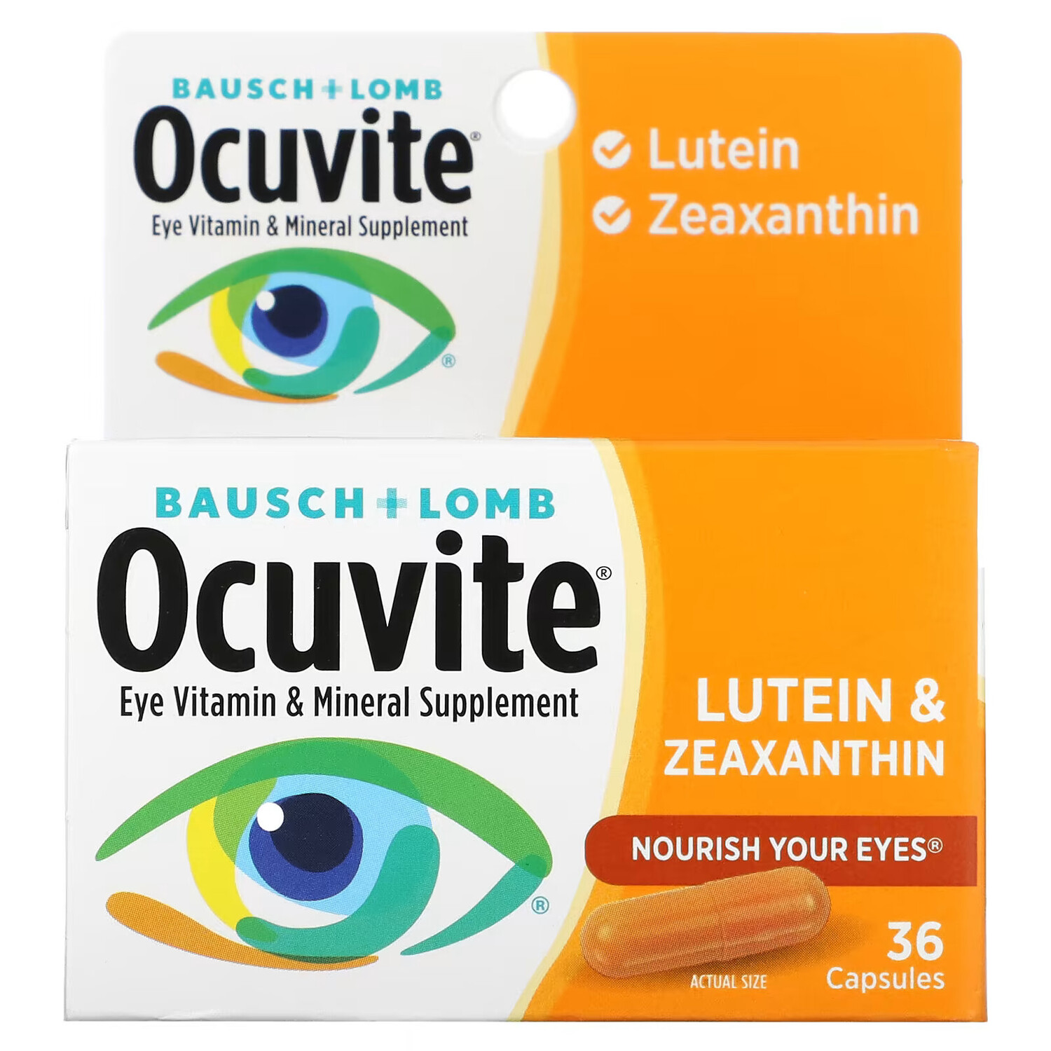 

Ocuvite, лютеин и зеаксантин, 36 капсул
