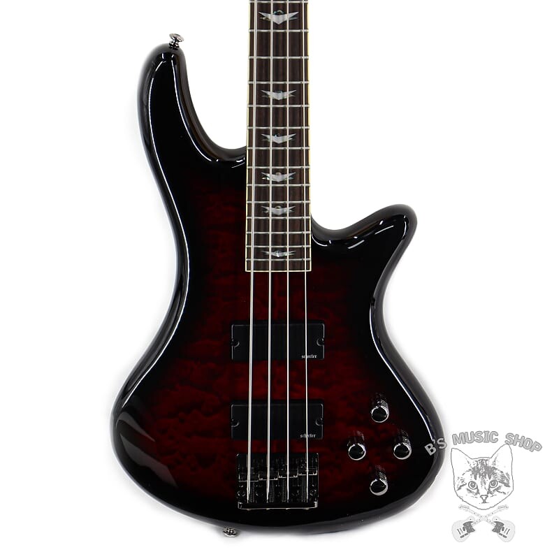 

Schecter Stiletto Extreme-4 в цвете черная вишня