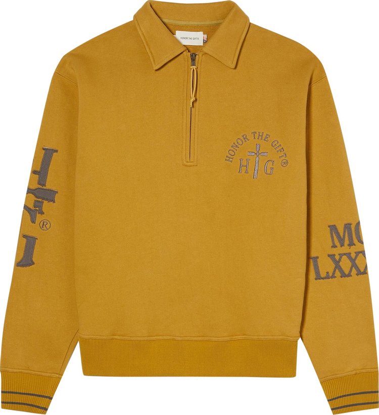 Свитер Honor The Gift Prep School Henley Sweater 'Mustard', желтый re paчехол накладка artcolor для honor 9 с принтом желтый попугай