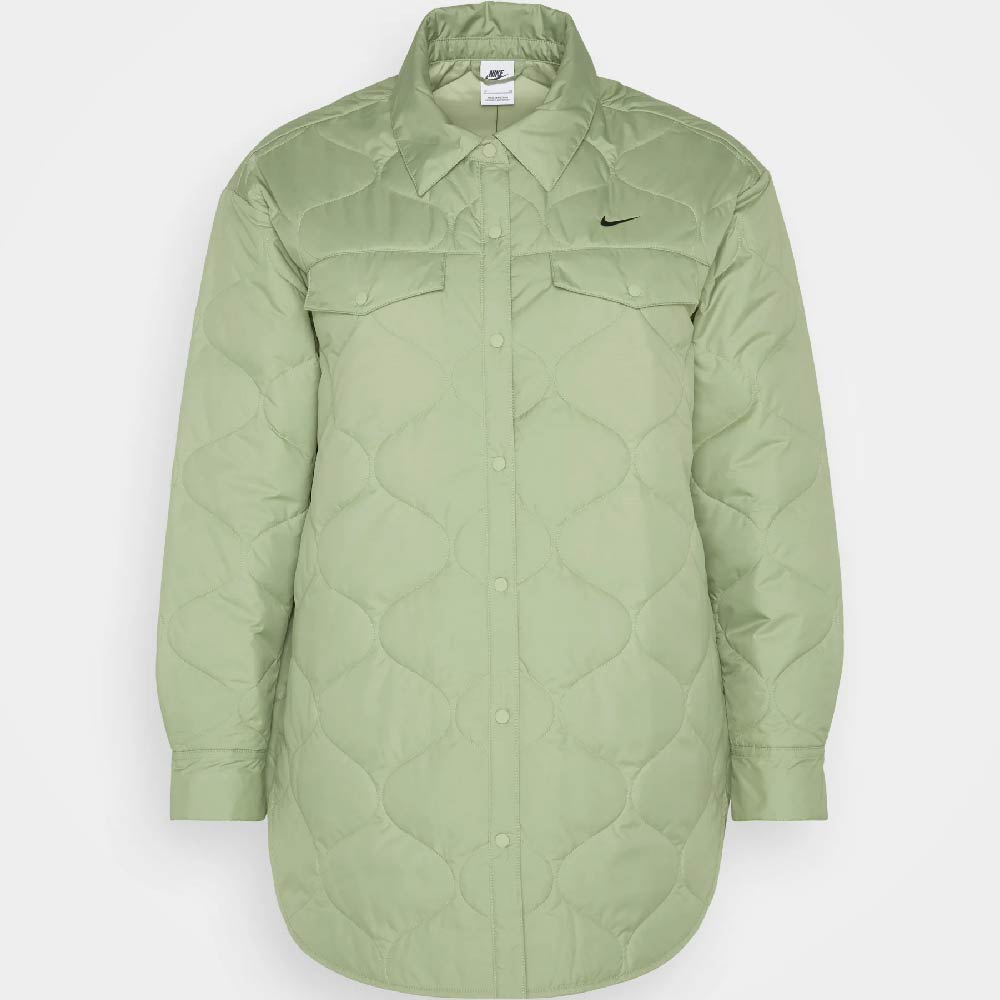 Куртка Nike Sportswear Essential Women's Quilted Trench (Plus Size), зеленый