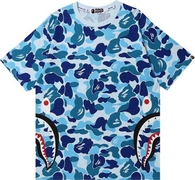 

Футболка BAPE ABC Camo Side Shark Tee 'Blue', синий
