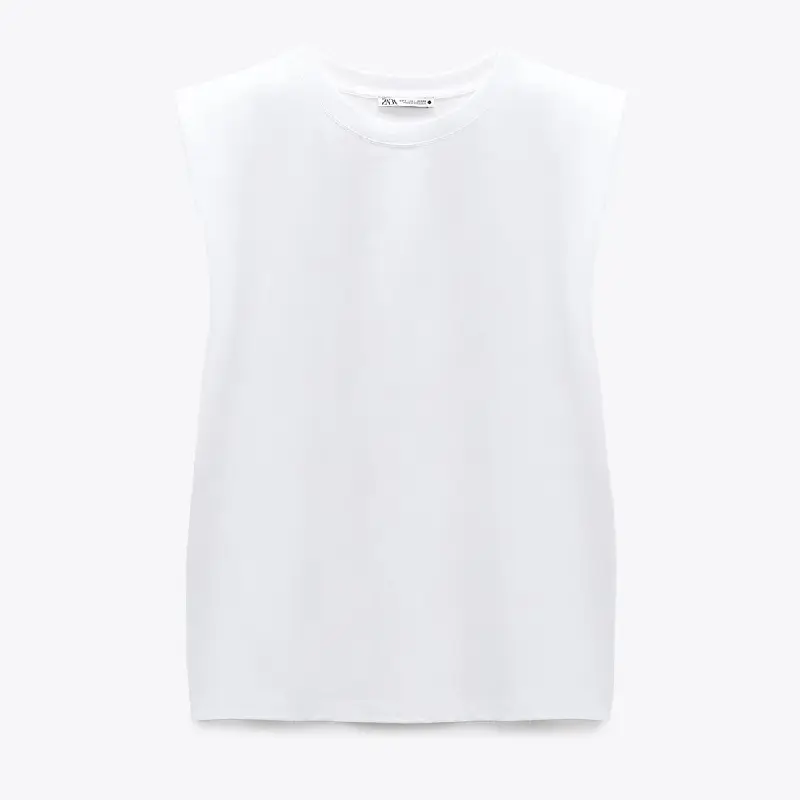

Футболка Zara Shoulder Pads, белый