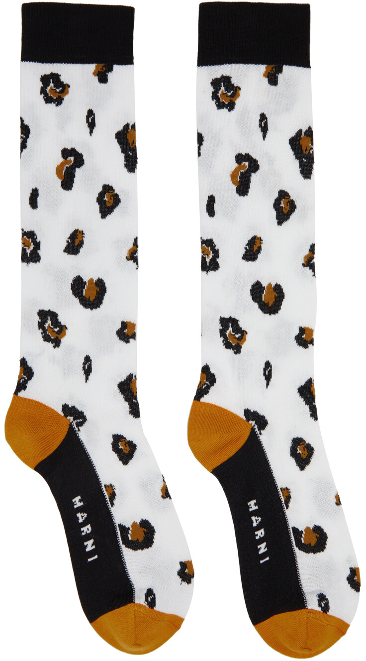 

Белые хлопковые носки Marni